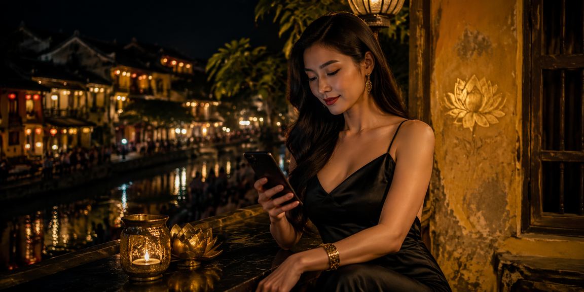 Người chơi sử dụng casino mobile tại Hội An